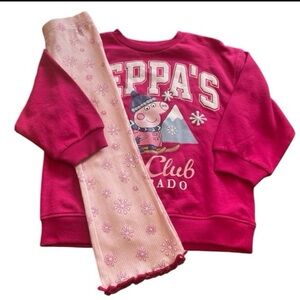 Girls 4T Peppa Pig Sweatshirt & Leggings